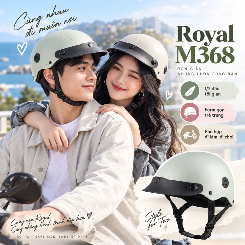 Nón bảo hiểm cặp Royal M368