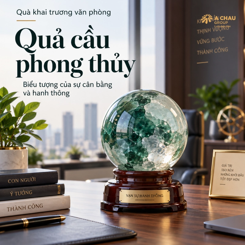 30 món quà khai trương văn phòng mới phồn thịnh phát tài lộc 6 Tặng quà khai trương văn phòng với quả cầu phong thủy