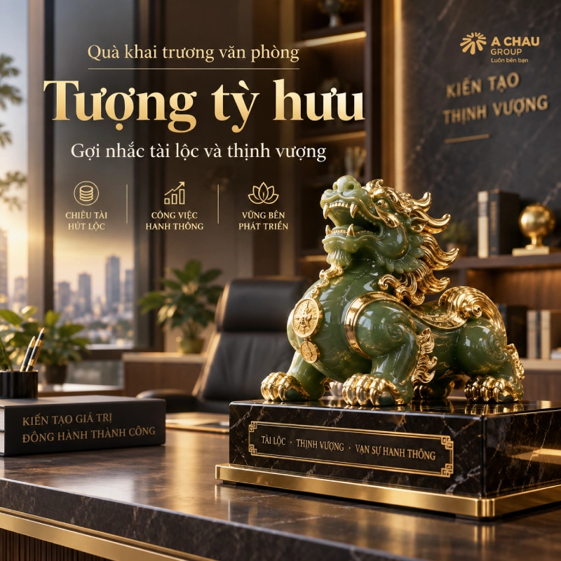 30 món quà khai trương văn phòng mới phồn thịnh phát tài lộc 5 Tặng Tượng tỳ hưu nhân dịp khai trương văn phòng mới