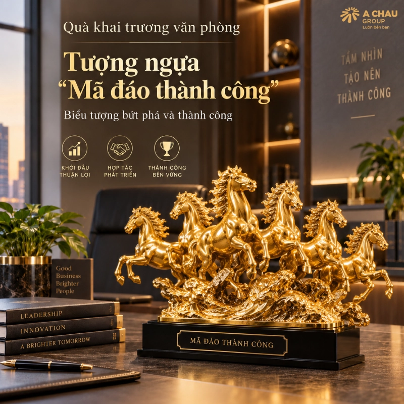 30 món quà khai trương văn phòng mới phồn thịnh phát tài lộc 2 Quà khai trương văn phòng bằng tượng mã đáo thành công
