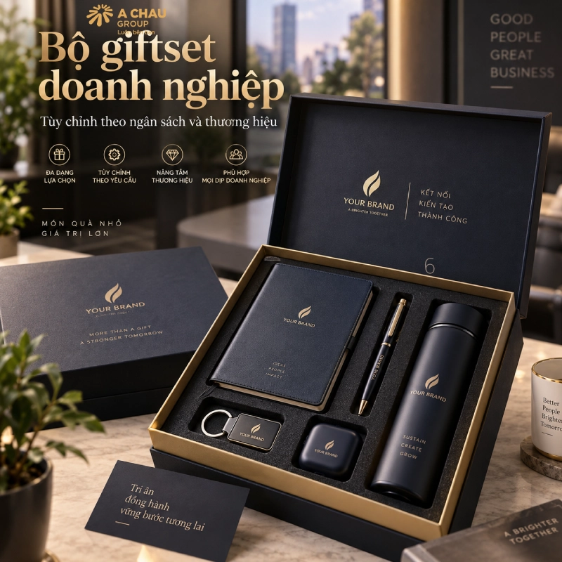 30 món quà khai trương văn phòng mới phồn thịnh phát tài lộc 25 Tặng Bộ giftset doanh nghiệp
