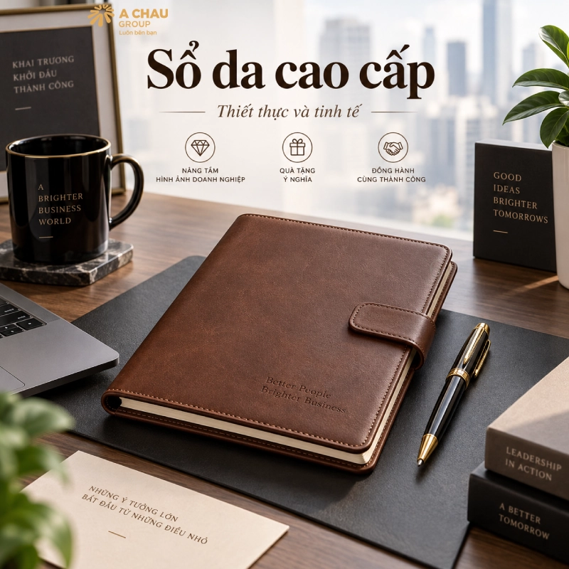 30 món quà khai trương văn phòng mới phồn thịnh phát tài lộc 24 Tặng Bộ sổ và bút ký doanh nghiệp
