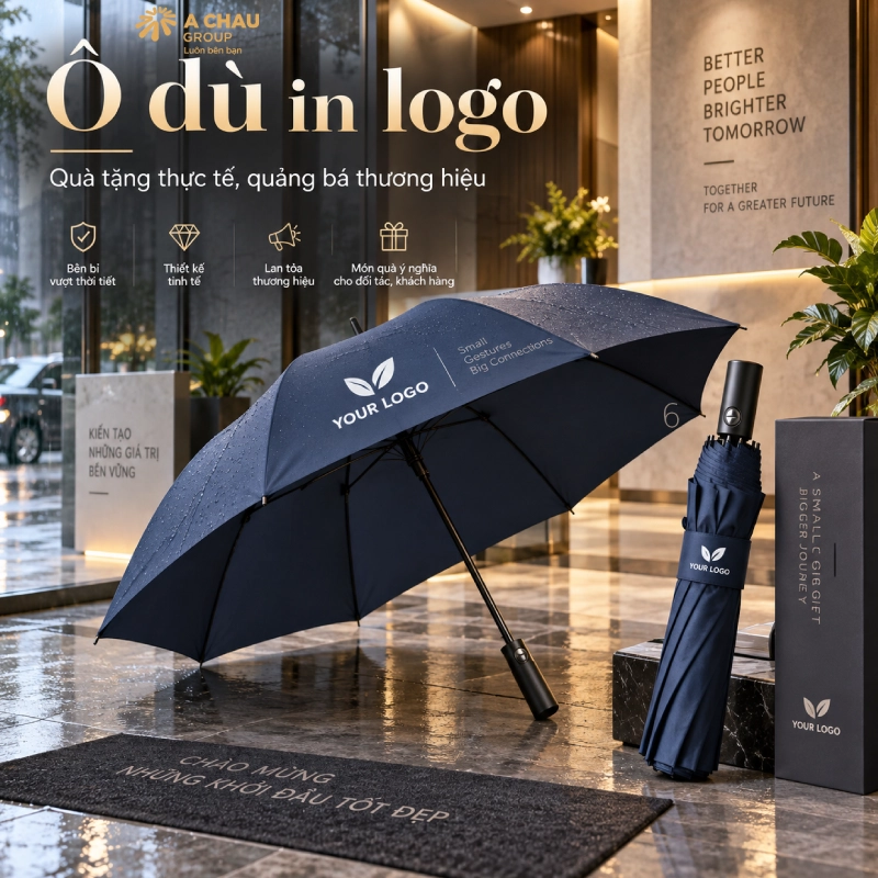30 món quà khai trương văn phòng mới phồn thịnh phát tài lộc 27 Tặng Ô dù in logo