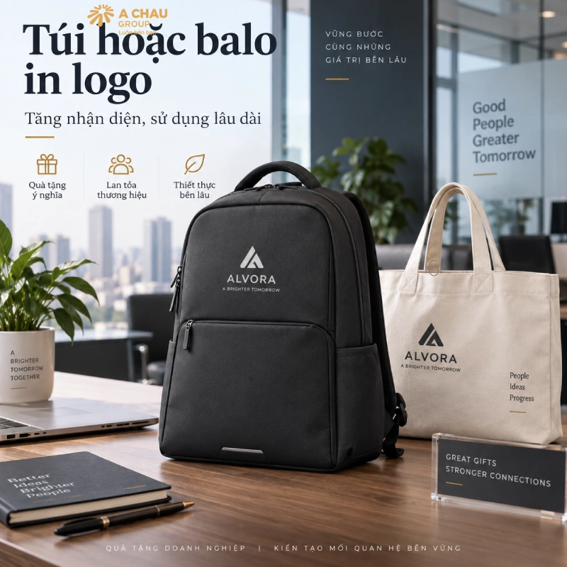30 món quà khai trương văn phòng mới phồn thịnh phát tài lộc 26 quà tặng khai trương văn phòng Túi hoặc balo in logo