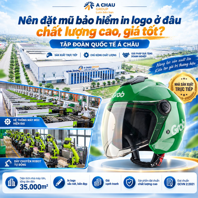 Nên đặt mũ bảo hiểm in logo ở đâu chất lượng cao, giá tốt?