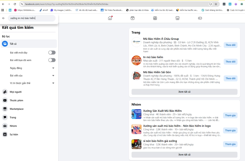 Cách tìm xưởng in mũ bảo hiểm uy tín qua facebook