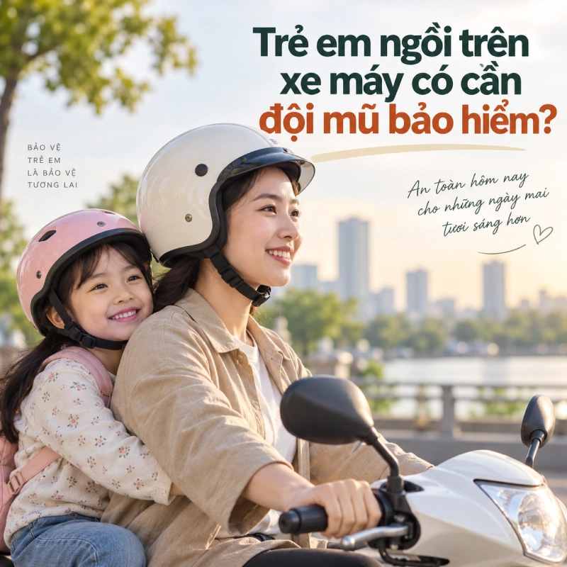 Quy định đội mũ bảo hiểm khi tham gia giao thông mới nhất 6 Theo quy định hiện hành, trẻ em từ 6 tuổi trở lên bắt buộc phải sử dụng mũ bảo hiểm khi ngồi trên xe máy.