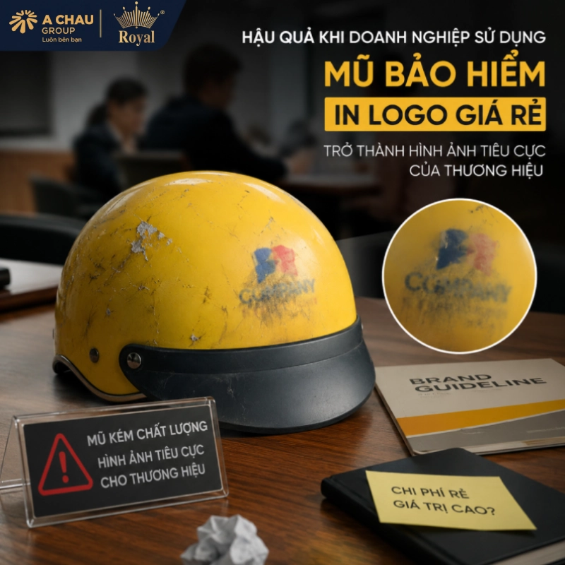 Mũ bảo hiểm in logo giá rẻ sẽ khiến Trở thành hình ảnh tiêu cực của thương hiệu