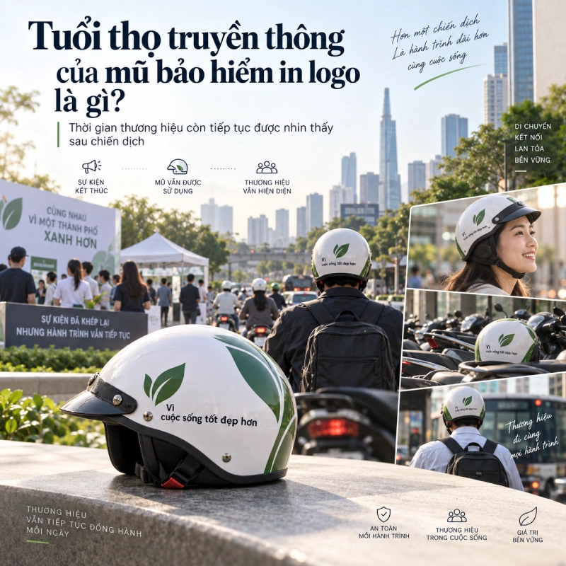 Tuổi thọ truyền thông của mũ bảo hiểm in logo là gì?