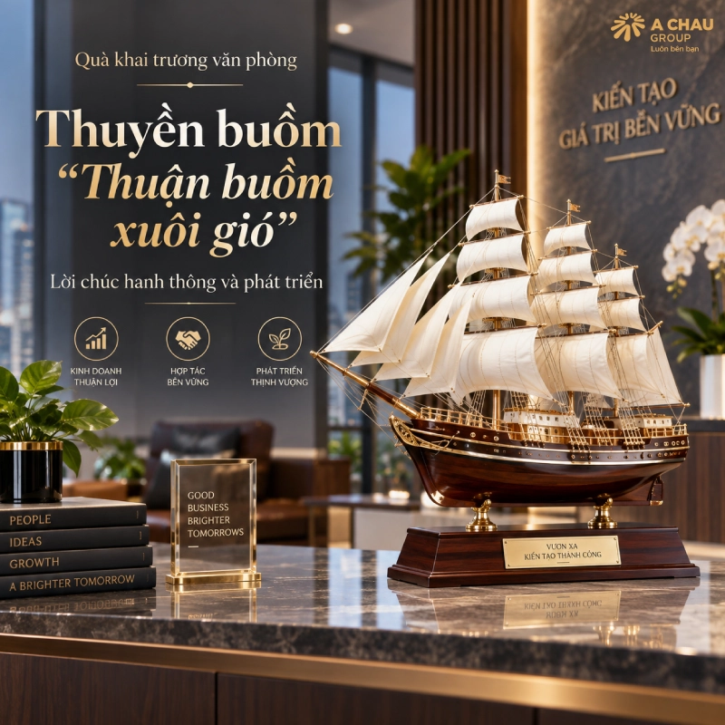 30 món quà khai trương văn phòng mới phồn thịnh phát tài lộc 3 Quà mừng khai trương văn phòng Tượng “Thuận buồm xuôi gió”