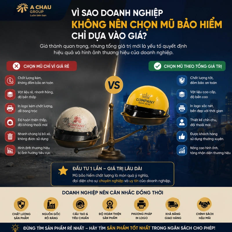 Vì sao doanh nghiệp không nên chọn mũ bảo hiểm chỉ dựa vào giá?