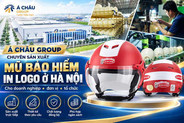 Sản xuất mũ bảo hiểm in logo ở Hà Nội theo yêu cầu