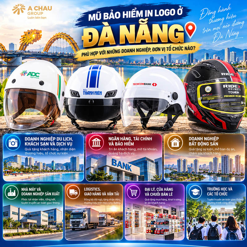 Mũ bảo hiểm in logo ở Đà Nẵng phù hợp với những doanh nghiệp, đơn vị tổ chức nào?