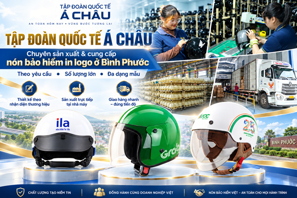 ACG chuyên nón bảo hiểm in logo ở bình phước theo yêu cầu